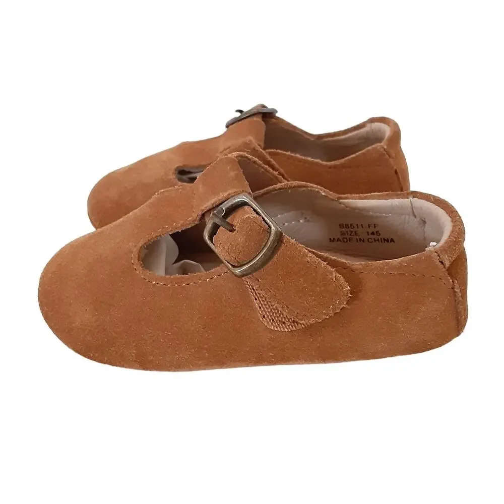 TheeBron Baby Mary Janes Slip On Shoes Suede Leather Walking Toddler 6 Cottage